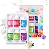 Aromatherapy Diffuser Oils - 6pcs Water-Soluble Perfume Oils | Small Humidifier & Diffuser Necessary Oil for Bedroom, Bathroom, Car, Stress Relief, Relaxation and Freshness Fragrance 3.66x2.68in