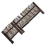 INOOMP Mikrolandschaftszaun Miniatur Gartenzaun Bonsai-blumentopf-basteldekoration Gartendekoration Kleiner Zaun Für Den Garten Holzzaun Holzpfosten Lila Bambus Dark Brown