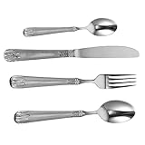 Cabilock 2 Sätze Vintage geprägtes Geschirr schneidewerkzeug besteckset cutlery sets Tafelbesteck barware sets Gabeln Zange Westliches Essensbesteck Löffelschneider Rostfreier Stahl Silver