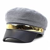 Winter Newsboy Cap Visier Baskenmütze Mode Schirmmütze Pageboy Hut für Damen, grau, Einheitsgröße