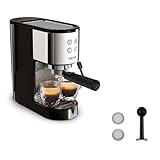 Krups Virtuoso Essential Espresso-Siebträgermaschine, 15 bar, Edelstahl-Applikationen, schlankes Design, Bedienfeld mit 4 Funktionen, inkl. Barista-Zubehör, Edelstahl, XP441810