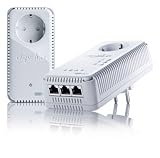 devolo dLAN 500 AV Wireless+ Starter Kit Powerline (Internet über die Steckdose, WLAN, 3x LAN Ports, 2x Powerlan Adapter, PLC Netzwerkadapter, WLAN Booster, WiFi Move) weiß