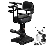 Kinder-Fahrradsitz, Vordermontage, höhenverstellbar, stoßfest, Elektroroller-Sitz mit Rückenlehne, Armlehne, Fußstütze für Roller, Motorrad