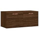 HETFTJN Garten Schrank Outdoor Medizinschrank Organizer Spind Schrank - Wandschrank Braun Eichen-Optik 80x36,5x35 cm Holzwerkstoff für Outdoor Garten Küche Ankleidezimmer