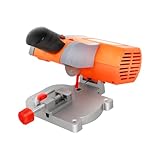 Mini Tisch Kappsäge Kapp,220V 90W Tischkreissäge 4500 U/min,Mini Gehrungs Kappsäge 0°-45° Einstellbar Stahl Sägeblatt Kreissäge,für Holz, Zink, Aluminium