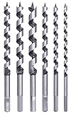 kwb Schlangen-Bohrer Satz, 6-teiliges Holz-Bohrer Set 8-18 mm in Kunstoff-Koffer