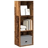 Juroupi Bücherregal Book Shelf Regal Wohnzimmer Buchregal BüCherregal Deko Altholz-Optik 40x30x114 cm Holzwerkstoff