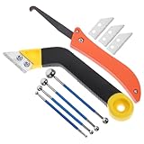 Uonlytech Fugenentferner Werkzeug mit Abgewinkelten Klingen Leichtes und Langlebiges Fugenkratzer für Fliesen Silikonreste und Verunreinigungen in Küche Bad Fenster und Spüle Entfernen