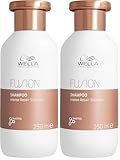 Wella Professionals – Wella Fusion Intense Repair Shampoo – Tiefenreinigungsshampoo – Haarpflege für kaputtes Haar – Haarshampoo für bessere Kämmbarkeit – 250 ml (Packung mit 2)