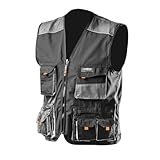 NEO TOOLS Weste Arbeitsweste Größen S-XXL | Grau/Schwarz, Arbeitsbekleidung Berufskleidung, Weste aus starkem Oxford-Stoff, Reflexionsweste (XL)