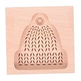 ABOOFAN Weihnachtlicher Holz Keksstempel aus Buchenholz Geschnitzte Weihnachtsmütze Dekoratives Prägemuster Langlebiger Keksstempel für Anfänger zum Backen Festlicher Kekse