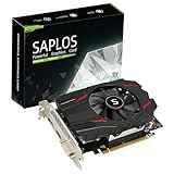 SAPLOS Radeon RX 550 Grafikkarte, 4GB, GDDR5, 128-Bit, DisplayPort DVI-D HDMI, ITX Design, PC Graphics Card Gaming, Support 4K Display, Computer GPU