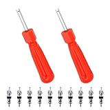 FuzlPnag 10 PCS Ventileinsätzen mit 2 Ventileinsatzentferner, Ventilkernwerkzeug? Ventilkern-Entferner ?für Auto Fahrrad LKW Ersatzreifen