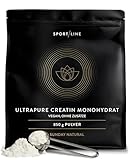 SUNDAY NATURAL® Creatin Monohydrat Pulver – 850g (250 Portionen) Ultrapure Kreatin Monohydrat - Mikrofeines Creatine Monohydrate für optimale Aufnahme – nur Kreatin Pulver, ohne unnötige Zusätze,vegan
