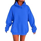 Leichter Kapuzenpullover für Damen, verkauft Farbe, übergroße Kapuzenpullover, Winter, langärmelig, Pullover, Sweatshirts, modische Oberteile, lässiger Mantel, Oberteil für Spaziergänge mit dem Hund