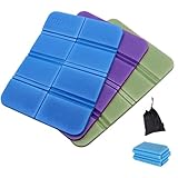 Zhongtou 3 Stück Faltbares Sitzkissen Outdoor Wetterfest Thermo Sitzunterlage Isolierend Sitzmatte für Wandern Camping Hiking Jagd Picknick Unterwegs mit Wasserabweisend Beutel