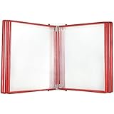 Wandmontiertes Ausstellungsregal mit magnetischem Dokumentenhalter, A4-Größe, Flipchart-Ständer, Schreibtisch-Referenz-Organizer, für organisierte Präsentationen und einfachen Zugriff, Schwarz