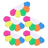 NAMOARLY 5 Satz Fluoreszierende Textmarker Kleine Bunte Marker aus Kunststoff Starke Deckkraft Flacher Graffiti Textmarker für Schule Studium und Scrapbooking