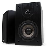 Micca MB42 Regallautsprecher für Heimkino-Surround-Sound, Stereo und Passive Nahfeldmonitore, 2-Wege (Schwarz, Paar)