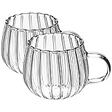 Cabilock 2 Stück Glas-Kürbis-Tassen Bürodekoration Klare Kaffeetassen Die Bürotassen Glastassen Mit Griffen Tassen Glas Wassertasse Große Kapazität, WNSTTK3436VP7UFSW100KKN5, Transparent