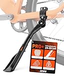 HENMI Fahrradständer 24-29 Zoll, Universal Fahrrad Ständer Pro+, Aluminiumlegierung Seitenständer Hinterbauständer mit Anti-Rutsch Gummifuß für E-Bike Mountainbike Rennrad Cityrad Trekkingrad