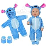 Aolso Kleidung Outfits für Baby Puppen, Babypuppenkleidung für 14–18 Zoll große Puppen, 35–45 cm große Babypuppen, Puppe Zubehör, Neue Puppenkleidungs-Outfits, Geschenke für Mädchen (Stich)