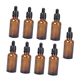 VALICLUD 9Packung Nachfüllbare Braunglasflasche mit Tropfer Wiederverwendbare Pipettenflasche für Ätherische Öle Aromatherapie und DIY Mischungen für Reisen