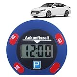 KBIBCK Elektronische Parkscheibe, Elektrische Parkscheibe Auto, Digitale Parkuhr mit Taktungseinstellung, langlebige Batterie, präzise Zeitmessung Doppelseitiges Großdisplay, langlebig & zuverlässig