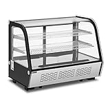 Royal Catering RCCC-160ST Kühlvitrine 160 L 3 Ebenen Edelstahl Kühltheke Kuchenvitrine Kuchentheke kalte Theke