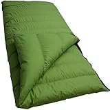 LOWLAND OUTDOOR Companion Summer Daunen Deckenschlafsack, Grün, 210x80 cm