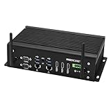 MNBOXCONET Mini PC IBC7 Industrial Lüfterlos Computer Core i7 9750H, Rugged Embedded Micro PC 8GB RAM 512GB NVME SSD, 6 x DB9 COM WiFi/BT4, Support PVE Linux Opnsense, 3HD