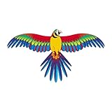 Flugdrachen mit 50m Angelschnur-Spule & Wackelndem Design - Leichtfliegend für Park/Strand Aktivitäten, Outdoor Spielzeug mit Einfacher Steuerung für Familien (A)