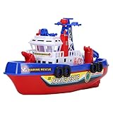 Itonash Bildung Leichter Elektrisches Badeboot Spielzeug, Feuerwehrboot Spielzeug Auto Wasser Sprühte Musik, Robustes und Sicheres Marinebootspielzeug für Mädchen