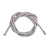 Extra dicker silberner Edelstahl-Brauseschlauch, explosionsgeschützter Sanitärschlauch for Duschkopf, Regendusche und Badewannenhahn(1.5M)