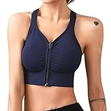 Frauen Sport-BH Active Yoga Sport-BHS Weste Style Sports Base Unterwäsche Still Bustiers (Navy, L)