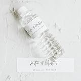 Personalisierte Hochzeits-Wasserflaschen-Etiketten, Aufkleber, Geburtstag, Party, Kommunion, wasserdicht, Taufe (Design 5)