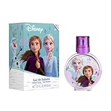Frozen II Parfüm für Kinder: Eau de Toilette im schönem Glasflakon und Krönchenverschluss mit Anna & Elsa, Duft für Mädchen (30ml)