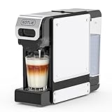 KOTLIE ST-550 Kapselkaffeemaschine, 5-in-1-Multifunktions-Kapselkaffeemaschine, für Nespresso Original/für Dolce Gusto/A MODO MIO/ESE-Pads (44 mm) und vorgemahlenem Kaffee, 7 Wassermengeeinstellungen