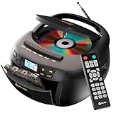 KLIM CD Player mit Kassette, Kassettenspieler, Kassettenrekorder, Radio mit CD und Kassette, CD Player mit Radio, USB & Bluetooth, AM/FM Radio, Netz- und Batteriebetrieb - Schwarz/Gold