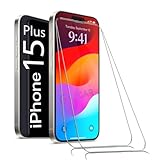 gugar 2X Panzerglas für iPhone 15 Plus Schutzfolie, Panzer Schutz Glas Panzerfolie für iPhone 15 Plus Schutzglas, Gehärtetem Glas Displayschutz für iPhone 15 Plus Folie [2 Stück]