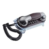 FackLOxc MT025 Telefon Elegantes Wandtelefon Mit Großer Wahlwiederholungstaste Und Blinkfunktion Für Eingehende Anrufe