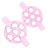 shenruifa 2 Stück Silikon-Ei-Ringe, Pfannkuchen-Maker, Antihaftbeschichtet, Eierkocher, Flip-Form, DIY-Küchenzubehör