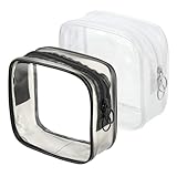 Kleine Kosmetiktasche, 2 Stück Makeup Bag Durchsichtige Reise Kosmetiktasche Kulturbeutel Durchsichtig Kosmetik Organizer Tasche Toiletry Kulturtasche Klein Für Geldbörse Essentials Damen Herren