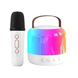 Karaoke -Gesangsmaschine, drahtlose Karaoke -Maschine,Kabellose Karaoke -Maschine wiederaufladbare kleine Audio -Lautsprecher | Verstärker -LED -Leuchten tragbare Lautsprecher für Camping, Besprechung