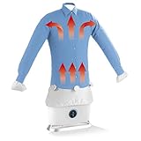 CLEANmaxx automatischer Hemdenbügler mit Dampffunktion | Bügler für Hemden & Blusen, Bügelautomat | Bügelpuppe mit zwei Bügelprogrammen [1800 Watt/weiß]
