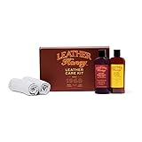 LEATHER Honey Komplettes Leder Reparatur Set - Lederpflegemittel (236ml), Lederreiniger (236ml) und Zwei Tüchern zur Anwendung auf Lederkleidung, Möbel, Autoinnenausstattung, Schuhe und Handtaschen