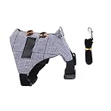 Kisangel 1 Satz Hasenanzug Haustier Drinnen Kaninchen Bräutigam Hasenleine Hasenweste Laufgeschirr Für Hasen Bunny Vest -Geschirr Kleine Tierleinen Baumwolle Grey