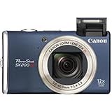 Canon PowerShot SX200 IS Digitalkamera (12 MP, 12-fach opt. Zoom, 7,6cm (3 Zoll) Display) blau