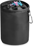 Gebrazy Wäscheklammer Beutel Aufhängen - Großer Wäscheklammerbeutel mit Kordelverschluss, Oxford 600D Wasserdicht und Wetterfest, Wäscheklammer Tasche für Innen- und Außenbereich, 28 x 20 cm