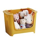 Stapelbarer Aufbewahrungskorb mit Rädern, vertikaler, herausnehmbarer Aufbewahrungsbehälter aus Kunststoff für Küchenschränke, Wandschränke, Küchen und Heimorganisatoren